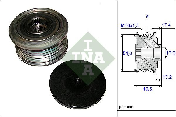 INA 535 0109 10 - Polea, alternador www.parts5.com