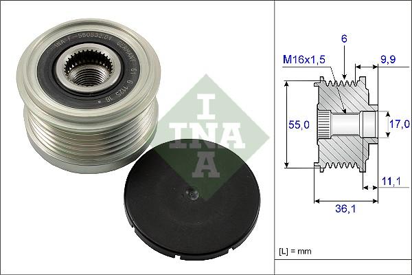 INA 535 0103 10 - Remenica, alternator www.parts5.com