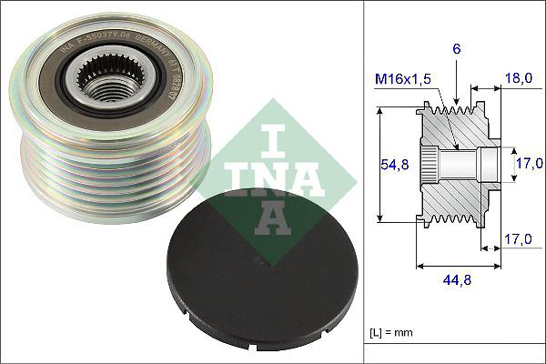 INA 535 0114 10 - Koło pasowe, alternator www.parts5.com