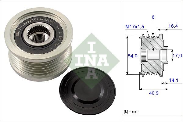 INA 535 0112 10 - Polea, alternador www.parts5.com