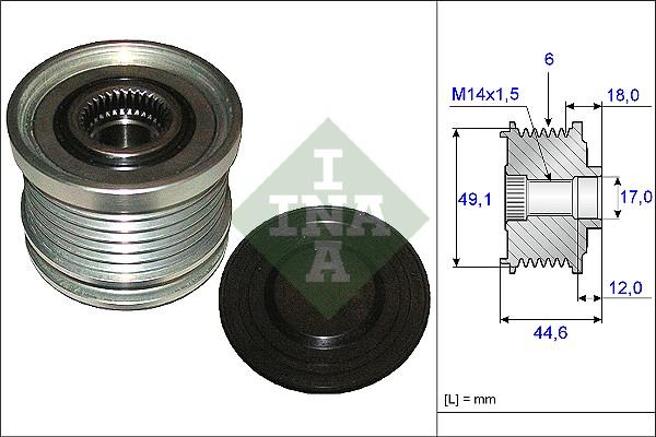 INA 535 0182 10 - Řemenice, generátor www.parts5.com