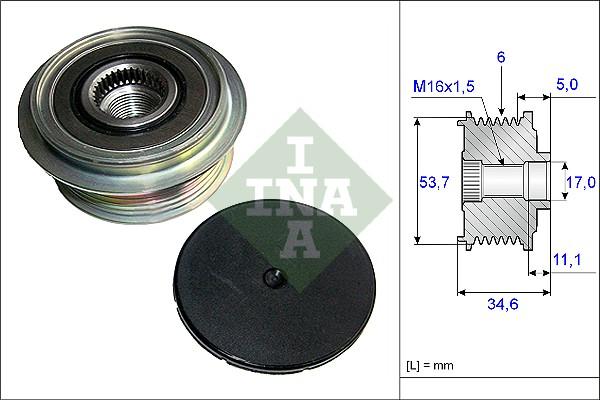 INA 535 0125 10 - Alternatör kasnağı www.parts5.com