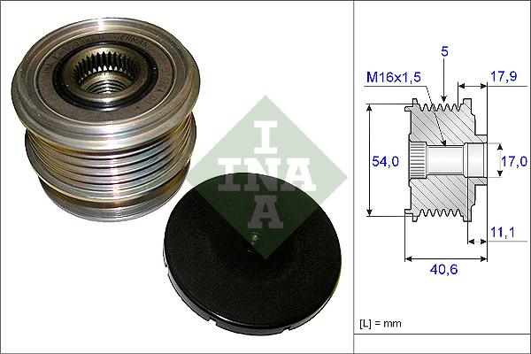 INA 535 0121 10 - Fulie, alternator www.parts5.com