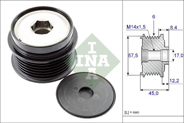 INA 535 0174 10 - Polea, alternador www.parts5.com