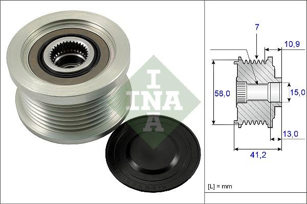 INA 535 0173 10 - Koło pasowe, alternator www.parts5.com