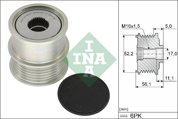 INA 535 0363 10 - Koło pasowe, alternator www.parts5.com