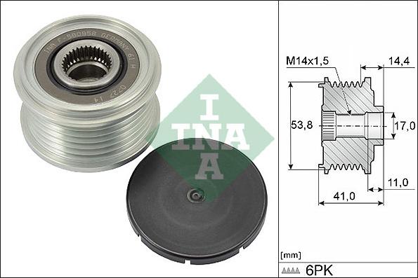 INA 535 0304 10 - Jermenica, alternator parts5.com