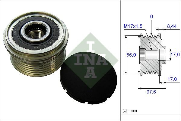 INA 535 0246 10 - Szíjtárcsa, generátor www.parts5.com