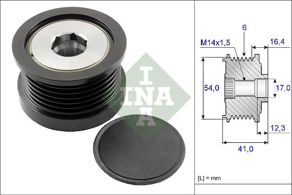 INA 535 0259 10 - Řemenice, generátor www.parts5.com