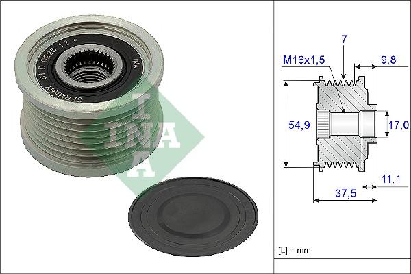 INA 535 0235 10 - Polea, alternador www.parts5.com