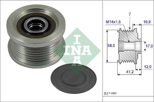 INA 535 0232 10 - Koło pasowe, alternator www.parts5.com