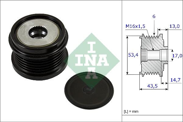 INA 535 0237 10 - Remenica alternátora www.parts5.com