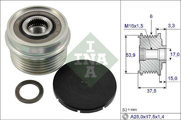 INA 535 0223 10 - Ремъчна шайба, генератор www.parts5.com