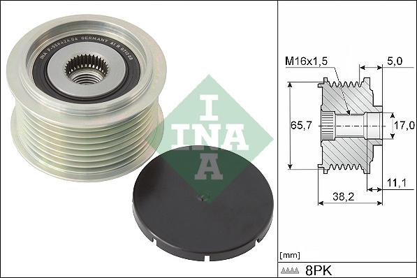 INA 535 0274 10 - Riemenscheibe, Generator www.parts5.com