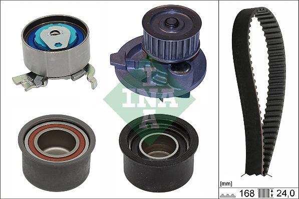 INA 530 0444 30 - Water Pump & Timing Belt Set parts5.com