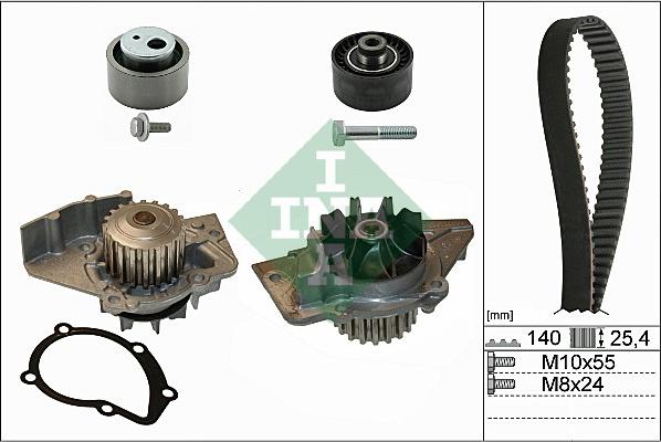 INA 530 0440 30 - Set pompa apa + curea dintata www.parts5.com