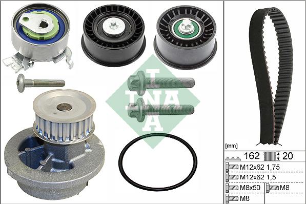 INA 530 0441 32 - Set pompa apa + curea dintata www.parts5.com