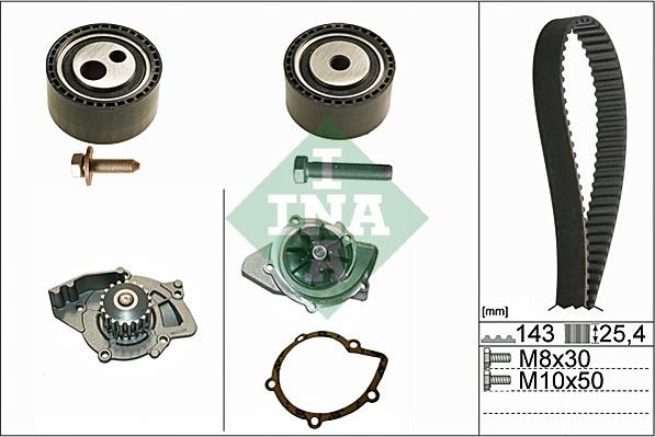 INA 530 0447 30 - Водна помпа+ к-кт ангренажен ремък www.parts5.com