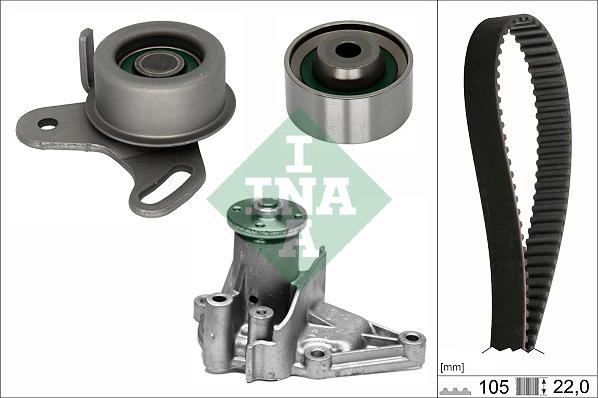 INA 530 0427 31 - Set pompa apa + curea dintata www.parts5.com