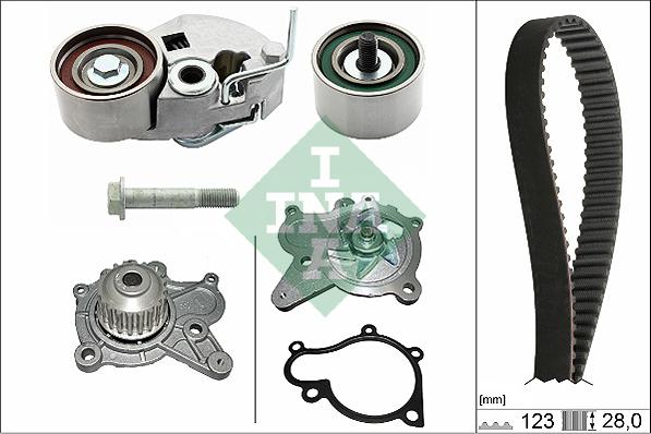 INA 530 0542 30 - Bomba de agua + kit correa distribución www.parts5.com