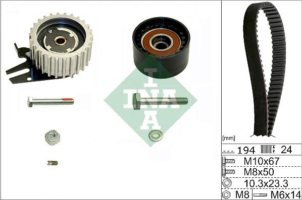 INA 530 0561 10 - Komplet (kit) zobatega jermena www.parts5.com