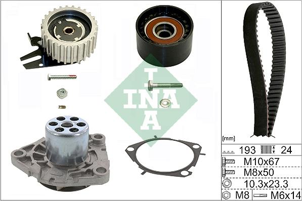 INA 530 0561 30 - Bomba de agua + kit correa distribución www.parts5.com