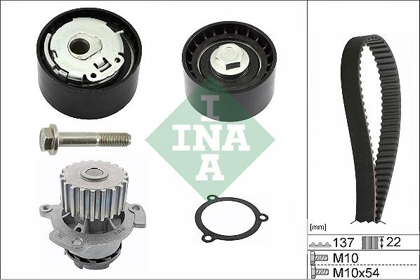 INA 530 0536 30 - Wasserpumpe + Zahnriemensatz www.parts5.com