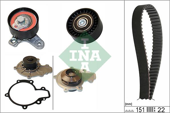 INA 530 0572 30 - Water Pump & Timing Belt Set www.parts5.com