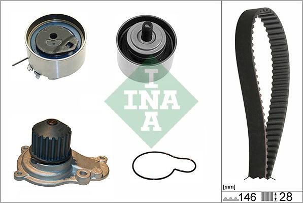 INA 530 0641 30 - Set pompa apa + curea dintata www.parts5.com