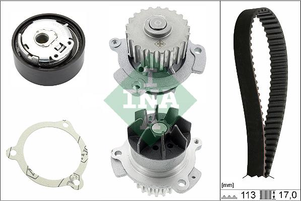 INA 530 0663 30 - Wasserpumpe + Zahnriemensatz www.parts5.com