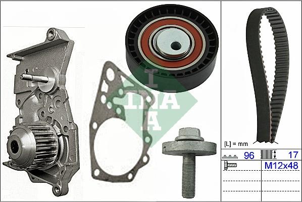 INA 530 0604 30 - Водяной насос + комплект зубчатого ремня www.parts5.com