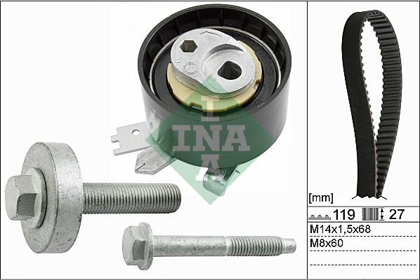 INA 530 0607 10 - Komplet zupčastog remena www.parts5.com