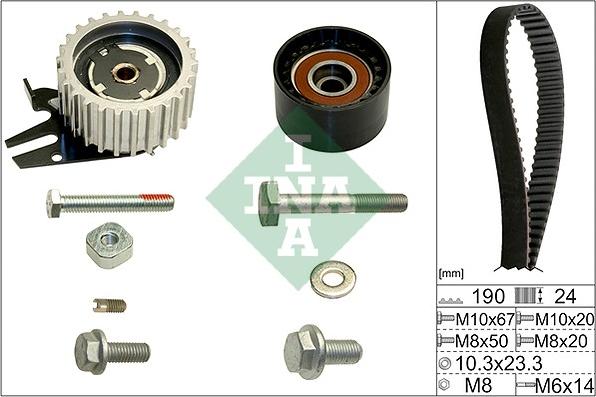 INA 530 0624 10 - Комплект ангренажен ремък www.parts5.com