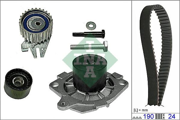 INA 530 0622 30 - Pumpa za vodu + komplet zupčastog kaiša www.parts5.com