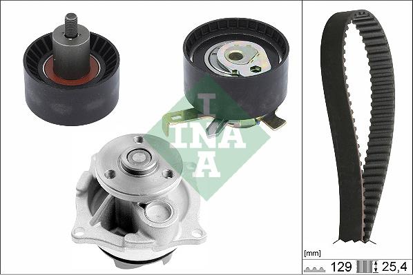 INA 530 0066 30 - Pumpa za vodu + komplet zupčastog kaiša www.parts5.com