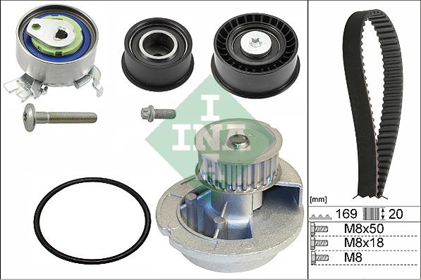 INA 530 0078 31 - Water Pump & Timing Belt Set www.parts5.com