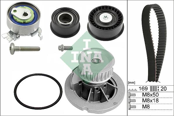 INA 530 0078 32 - Water Pump & Timing Belt Set parts5.com