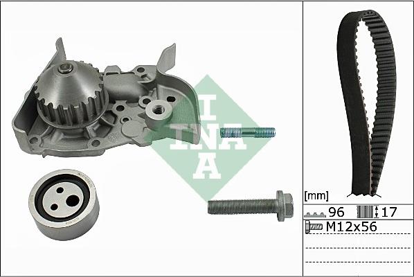 INA 530 0191 30 - Set pompa apa + curea dintata www.parts5.com