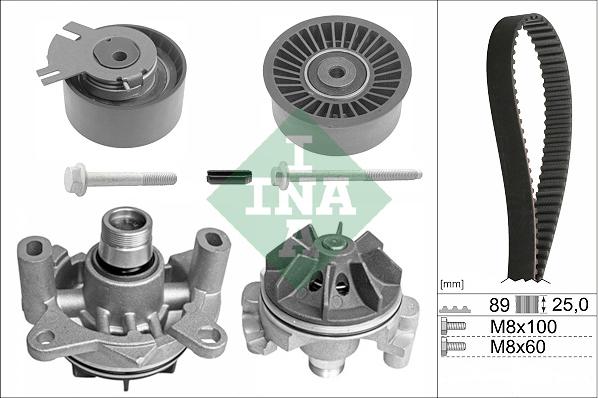 INA 530019830 - Wasserpumpe + Zahnriemensatz www.parts5.com