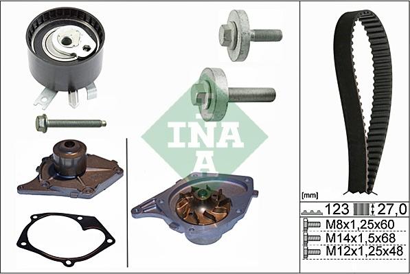 INA 530 0197 30 - Set pompa apa + curea dintata www.parts5.com