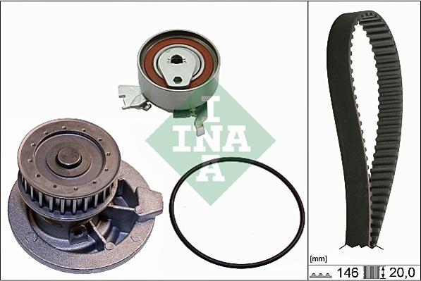 INA 530 0147 30 - Водяной насос + комплект зубчатого ремня www.parts5.com