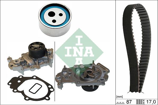 INA 530 0182 31 - Su pompası + Triger kayışı seti www.parts5.com