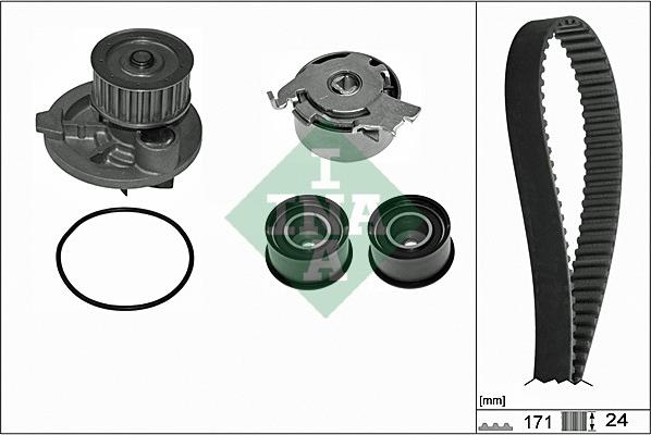 INA 530 0358 31 - Pompe à eau + kit de courroie de distribution www.parts5.com