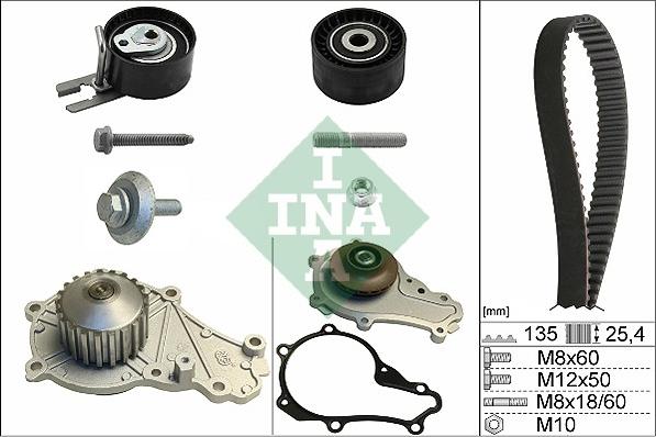 INA 530 0369 30 - Su pompası + Triger kayışı seti www.parts5.com