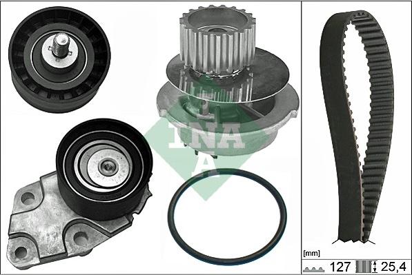 INA 530 0332 31 - Vízpumpa + fogasszíj készlet www.parts5.com