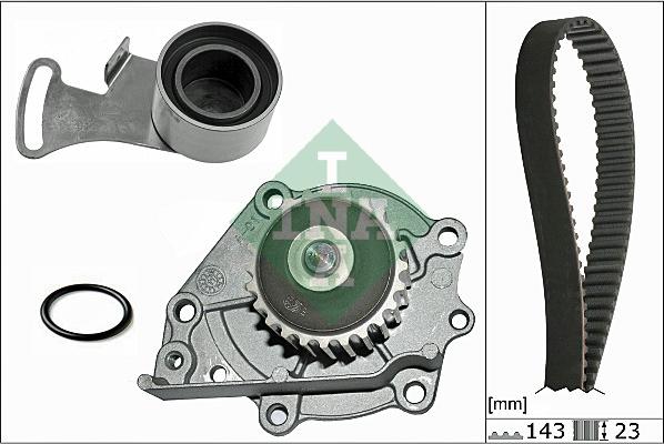 INA 530 0242 30 - Bomba de agua + kit correa distribución www.parts5.com