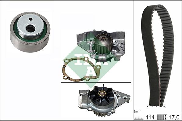 INA 530 0258 31 - Pompe à eau + kit de courroie de distribution www.parts5.com