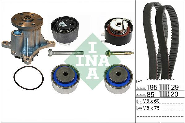 INA 530 0764 30 - Water Pump & Timing Belt Set www.parts5.com