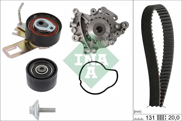 INA 530 0760 30 - Set pompa apa + curea dintata www.parts5.com