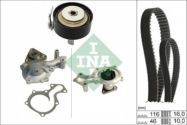 INA 530 0700 30 - Pompe à eau + kit de courroie de distribution www.parts5.com